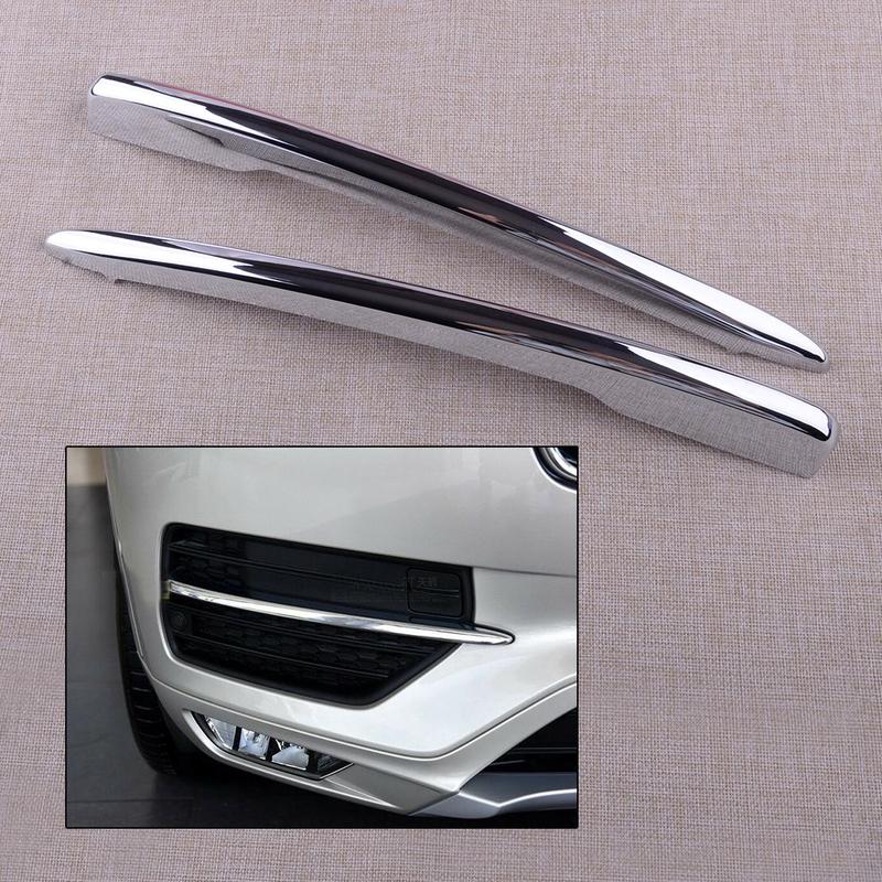 1 Pair ABS Chrome Front Fog Lamp Light Cover Trim Strip Fit for Volvo XC90 2015-