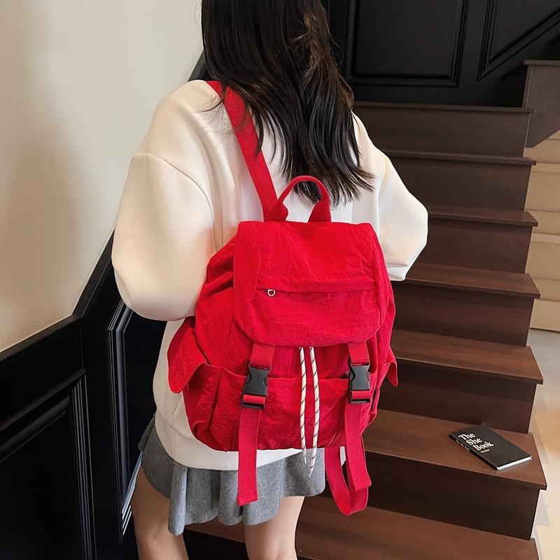 Double shoulder cloth bag female large capacity leisure student class schoolbag campus wind going out travel backpack