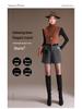 Women's Gray-Black Woolen Bootcut Shorts - Fashionable Autumn/Winter 2025