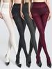 A Pair of Fashionable and Simple Jacquard Knitted Pantyhose with a Vertical Stripe Pattern of Wheat Ears for Women