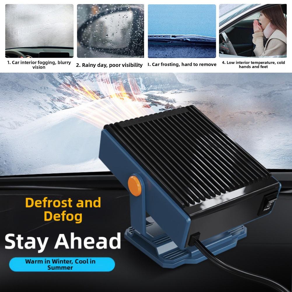12V 150W Portable Car Heater Fan with 360 Degree Rotation Designed to Quickly Defrost Windshield and Heat Vehicle Cabin