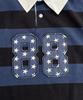 SK8ER ROCK 88 Stripe Rugby Shirt ((D/Blue*Black))