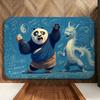 Movie K-Kung Fu P-Panda Floor Mat Soft Flannel Floor Mat  Suitable for Entryways, Living Rooms, Bedrooms, and Bathrooms