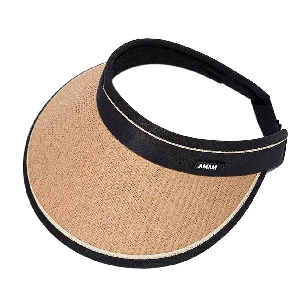 

Hollow Straw Wide Brim Hat Woven Straw Beach Hat Sunshade Cap Foldable Bucket Hat Sun Protection