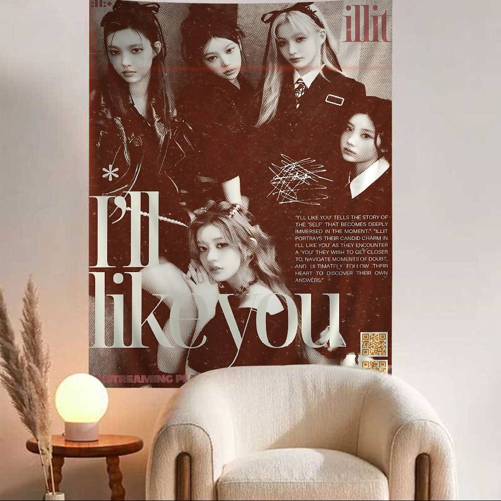 

Kpop Group IILLIT Anime Tapestry Indian Buddha Wall Decoration Witchcraft Bohemian Hippie Wall Hanging Sheets 74x94cm(29x37in)