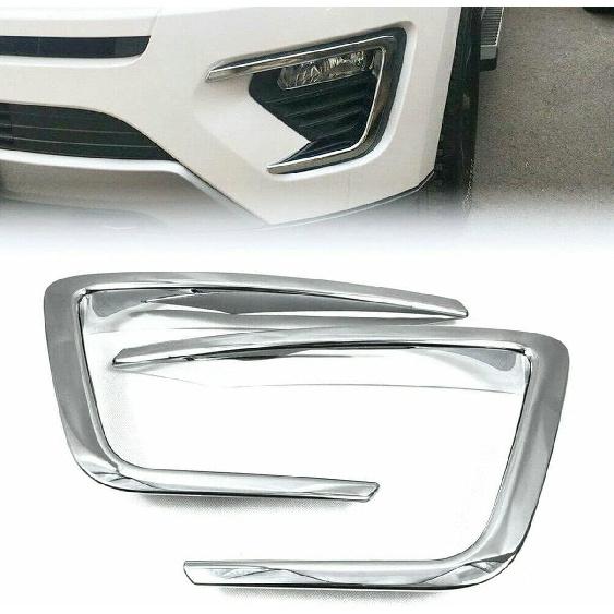 For 2018 2019 2020 2021 Ford Expedition Chrome Front Fog Light Lamp Cover Trim Accessories