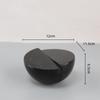Geometrische Marmorskulptur Schwarz-Weiß-Marmor-Spleißung Geometrischer Block Halbkreis Dekorationsfiguren Heimdekoration