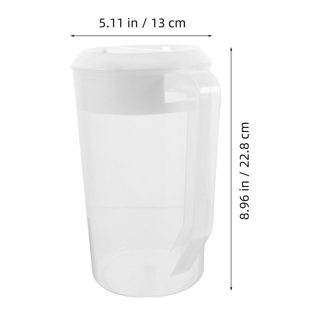 2500Ml Plastic Water Pitcher with Scale Lid Food Safe Cold Hot Beverage Jug for Juice Iced Tea Lemonade Milk Coffee Parties