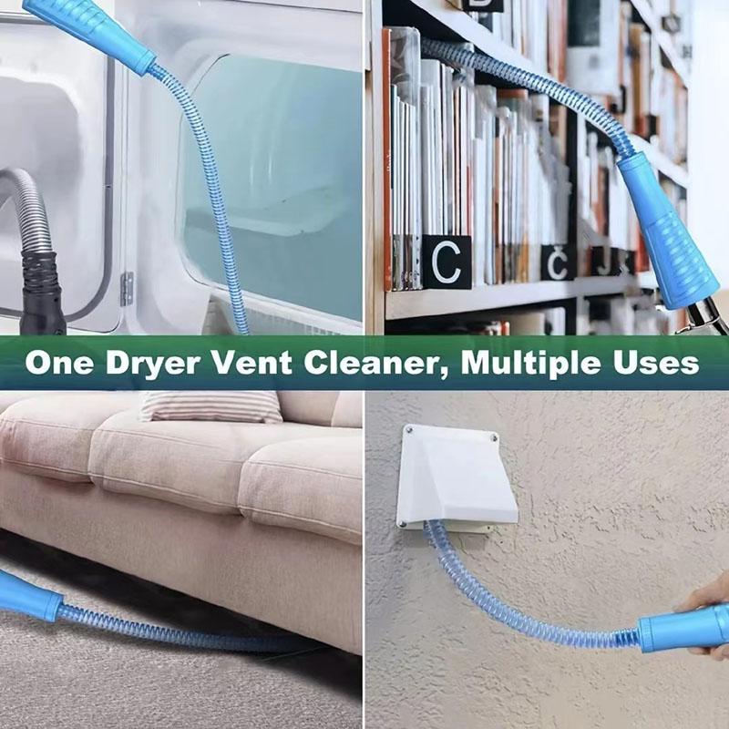 Dryer Vent Cleaner Kit Vacuum Attachment Bendable Dryer Lint Remover With Guide Wire Dryer Lint Screen Cleaning Hose