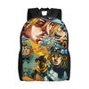 JoJos Bizarre Adventure  Backpack  Outdoor Style Backpacks Student Streetwear School Bags Colorful Large Rucksack