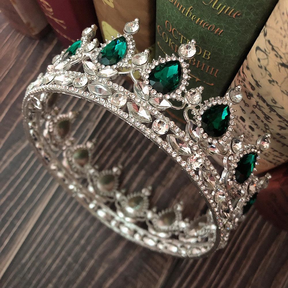 Klassischer Stil Vollkreis Mutter Krone Tiara Geburtstag Strass Haarschmuck Prinzessinnenkrone Hochzeitskleid Zubehör Hochzeit
