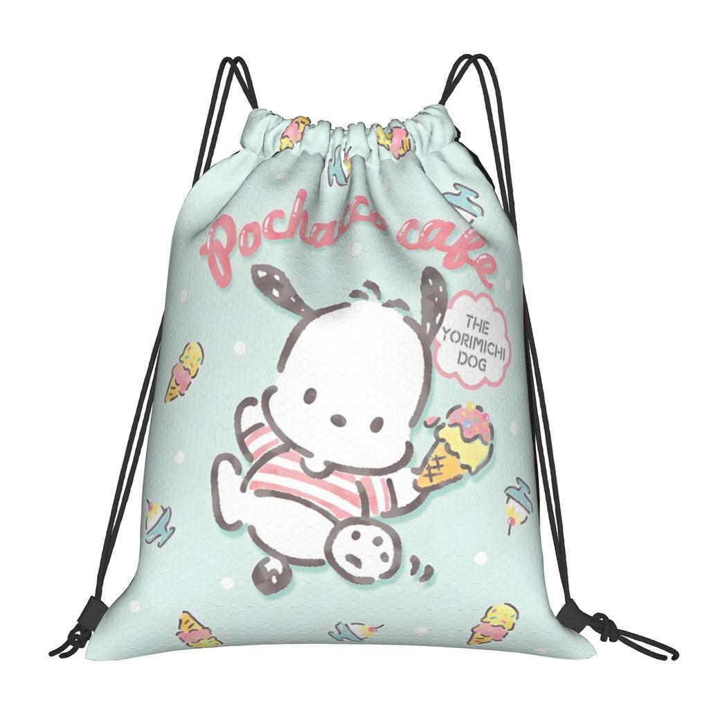 Custom P-Pochaccoes Drawstring Backpack Bags Women Men Lightweight Dog Cartoon Gym Sports Sackpack Sacks for Training
