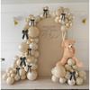 Bogen Ballons Girlande Weiß Sand Ballons Bogen Set, 123 Stück Weiß Nude Ballons 18 Zoll 12 Zoll 10 Zoll 5 Zoll Set mit 19 Stück Schwarz Co