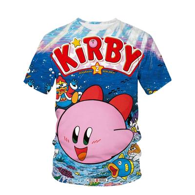 New Game Anime Kirby T Shirt Children Kawaii Funny Summer Cartoon 3D T-shirt For Boy Girls Kid Clothing Unisex Short Sleeve