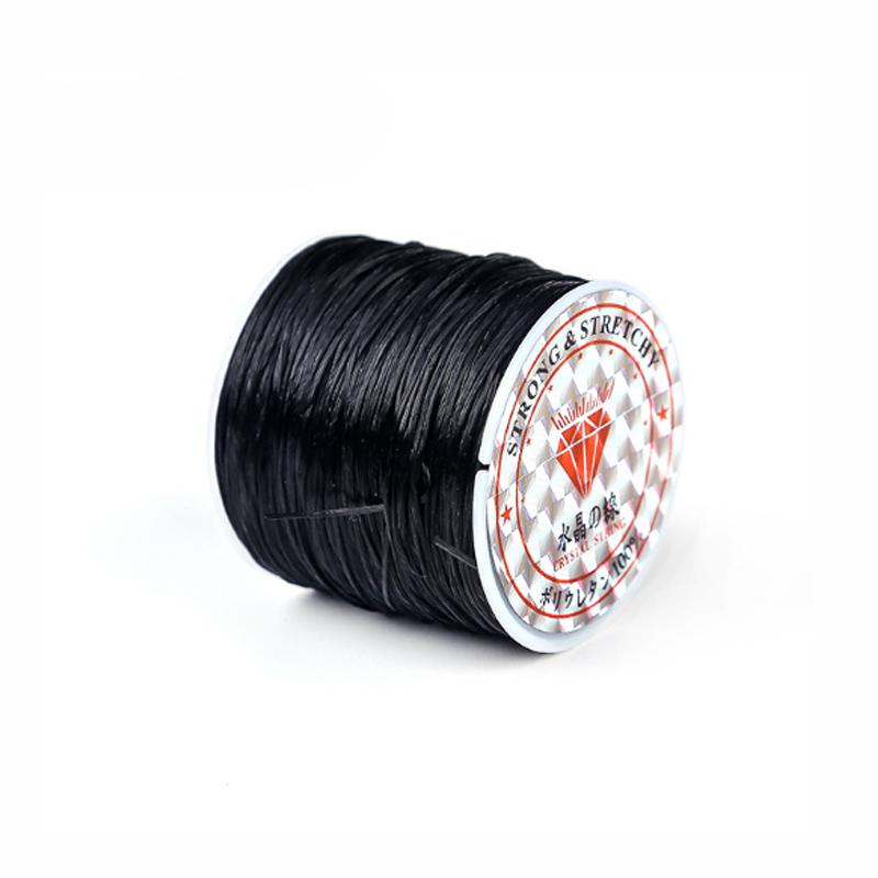 1 Roll Transparent Elastic Crystal Line Beading Cord for Jewelry Making and Garment Accessories