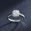 Modian 925 Sterling Silver Round Clear Cubic Zirconia Engagement Rings For Women Wedding Promise Statement Jewelry Gift