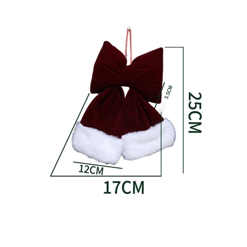 New Bowknot Bowknot Pendant Red Green Creative Xmas Tree Charm DIY Xmas Tree Ornament New Year