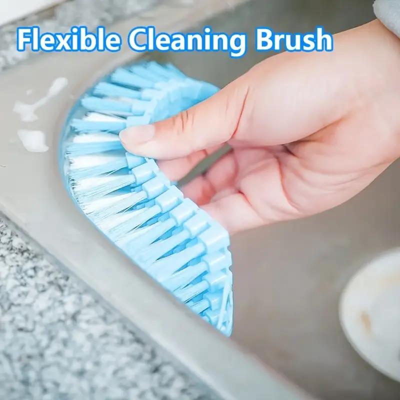 Multifunktionell rengöringsborste, Böjbar hörnborste, Frukt- och grönsaksrengöringsborste, Badkarsborste, Kranrengöringsborste, Diskbänksborste