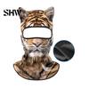Cycling Face Mask 3D Animal with Ears, Breathable Ice Silk Balaclava for Moisture Wicking Spring Summer, Quick Drying UV Protection Full Cover