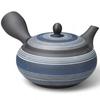 J-kitchens Ceramic Tokoname-yaki Teapot, Easy To Use, Modern Design, 260cc (Deep Steaming/Strip Mesh Tea Strainer), Made In Japan