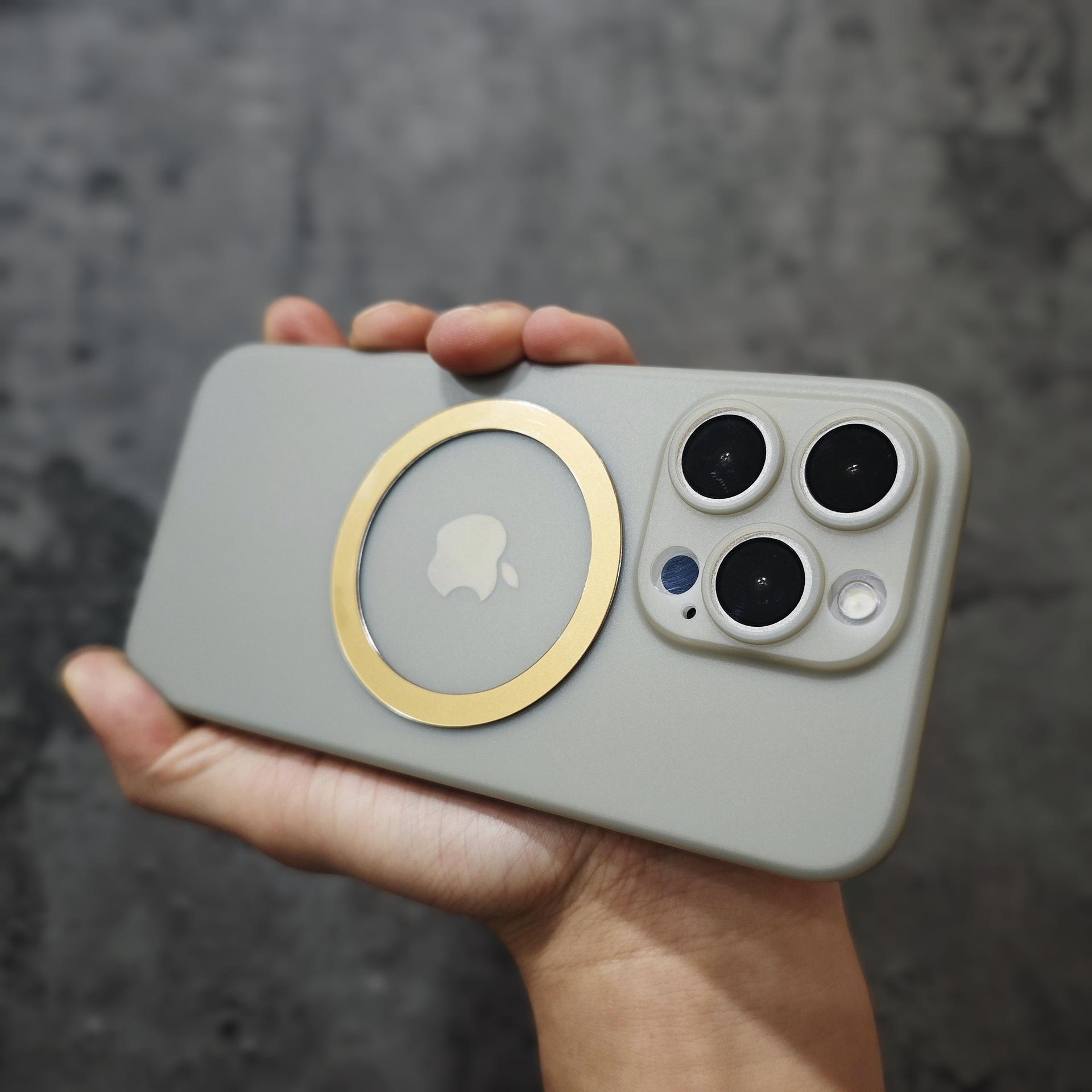 

Подходит для Apple 15 Ультратонкий PP Не желтеющий Чехол для телефона, IPhone14ProMax Минималистичный Лазерный Магнитное притяжение 13 Apple 15Promax