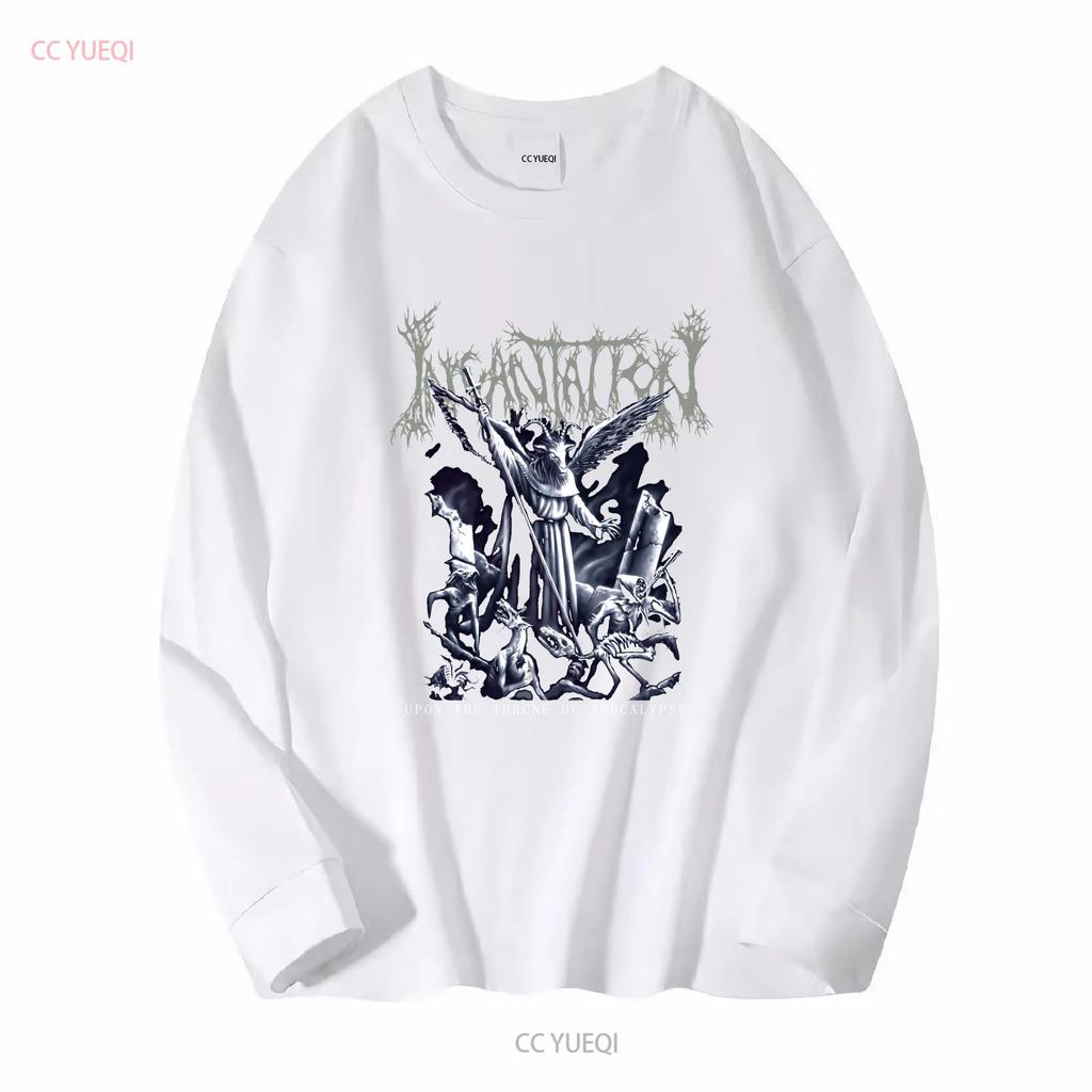 Incantation upon throne T shirt death metal suffocation nile immolation long or short sleeves vintage Washed Soft streetwear