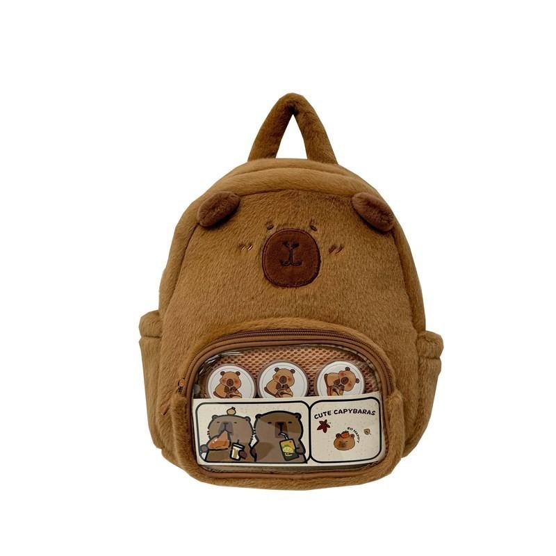 

Capybara Backpack Plush And Canvas Style Give Away Badges Suitable Daily For Plush