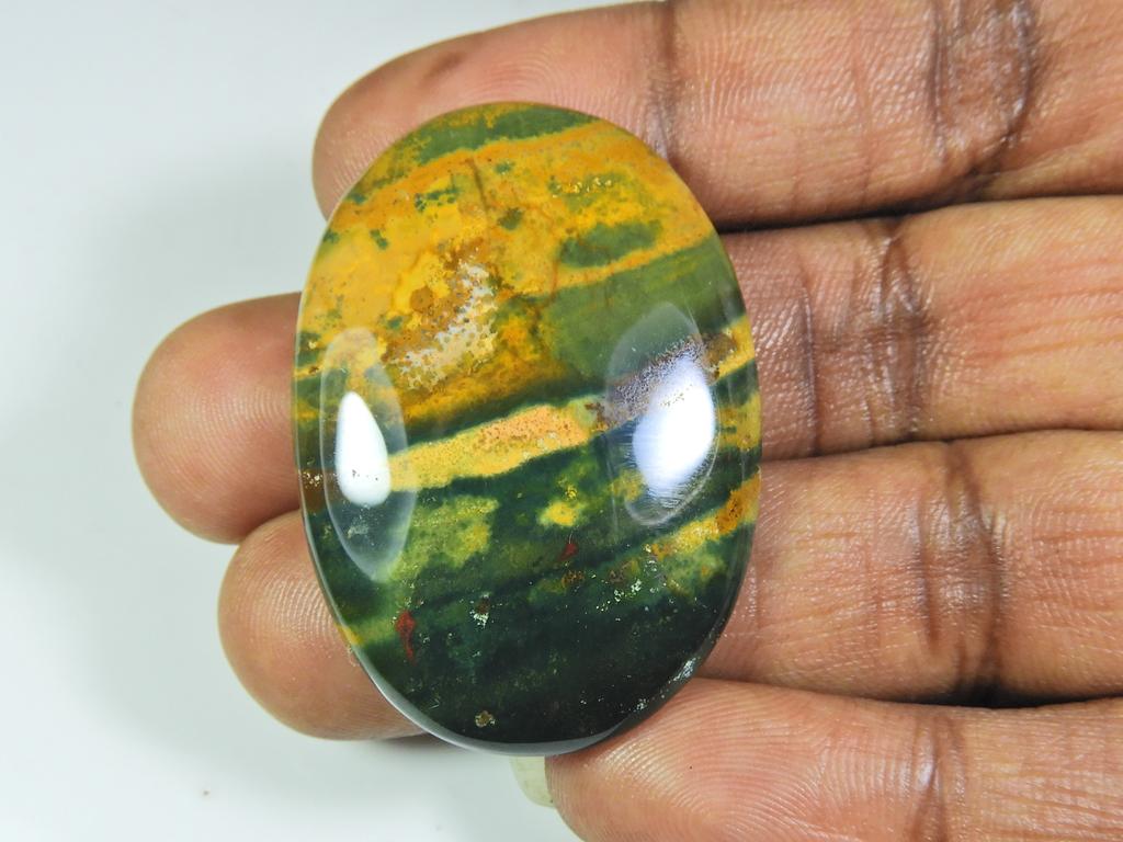 74Cts. Affrican Red Bloodstone Oval Cabochon Natural Loose Gemstone 30X43MM ET-21