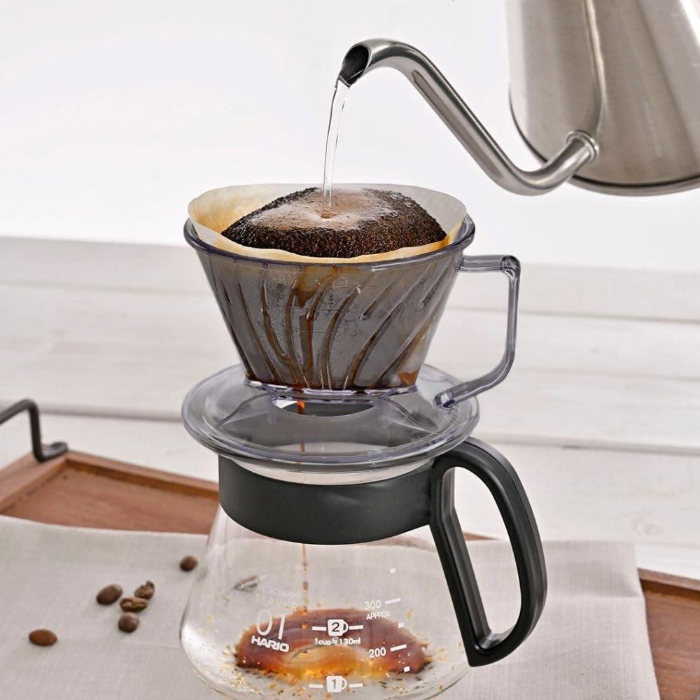 HARIO Coffee Dripper with Measuring Scale 01 Clear Gray 1-2 Cups