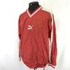 Made in Japan PUMA Piste Pullover Windbreaker S-M Men Red/White Nylon Tops(USED)