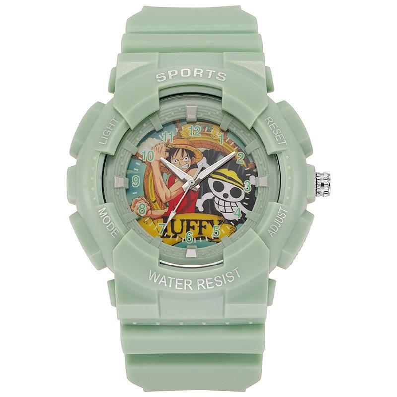 One Piece Kinder Sport Horloge Met Kalender Waterdicht Hars Band Voor Kinderen