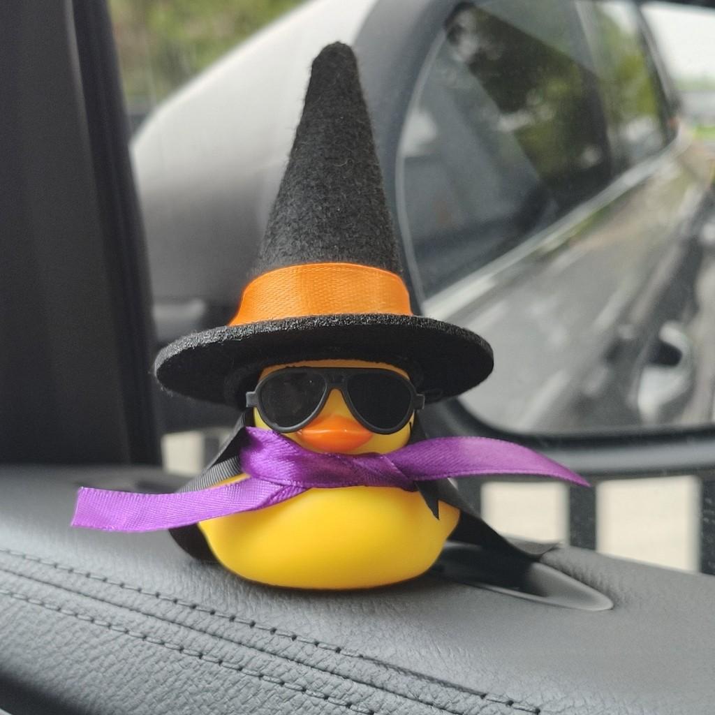 Car Decor Small Yellow Duck With Harry Potter Broomstick For Cabin Interior