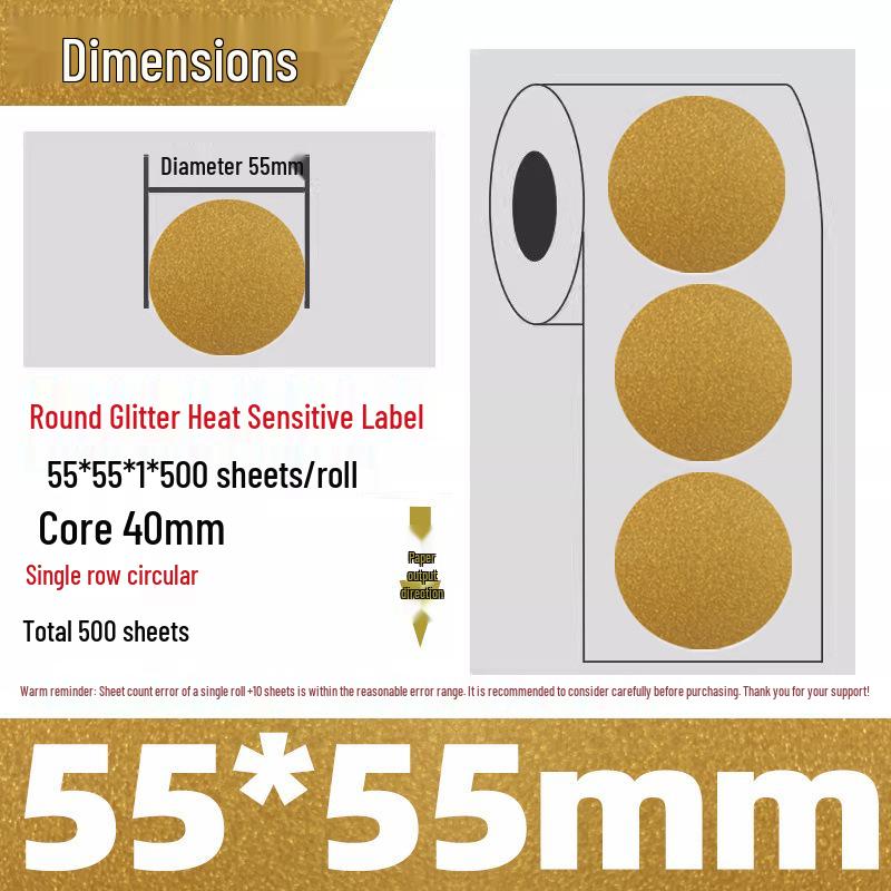 Silver Thermal Adhesive Printable Food Label