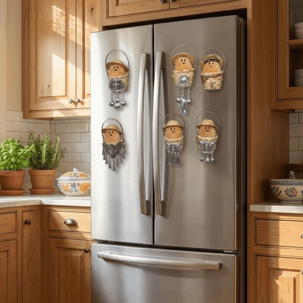 Handmade Potato Doll Refrigerator Magnets Soft Mini Fridge Sticker Magnetic Sticker Office