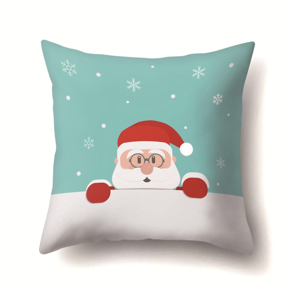 Christmas Gifts Santa Claus Pattern Pillow Polyester Home