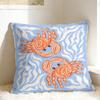 Flat Coastal Seafood Themed Pillow Cover  Custom Cushion Cover Retro Trendy Pillow Case For Sofa Home Decor