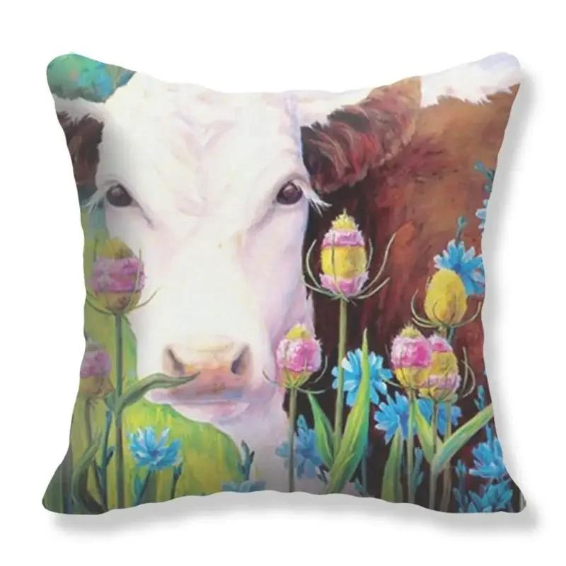 Sofa Cushion Cover Home Pillow Cartoon Funny Love Animal Cat Print Decoration