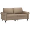 Vidaxl 2-Osobowa Sofa Z Poduszkami, Cappuccino, 140 Cm, Sztuczna Skóra