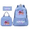 Kpop Anime Cartoon Printed Children'S School Bag Set Primary And Secondary School Student Pencil Bag College Meal Bag