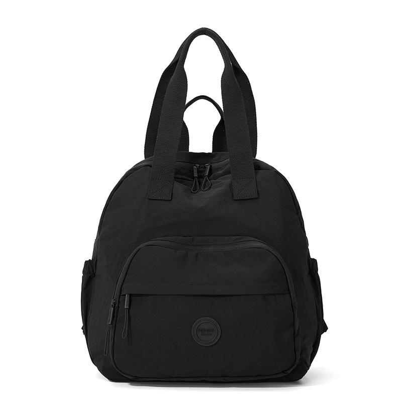 Женский дорожный рюкзак Легкая водоотталкивающая нейлоновая сумка Рюкзак большой вместимости чёрный