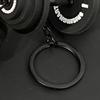 Keychain Pendant Lightweight Durable Soft Rubber Metal Dumbbell Design Detachable Fitness Bag Charm Key Holder Sporty Gift Accessory
