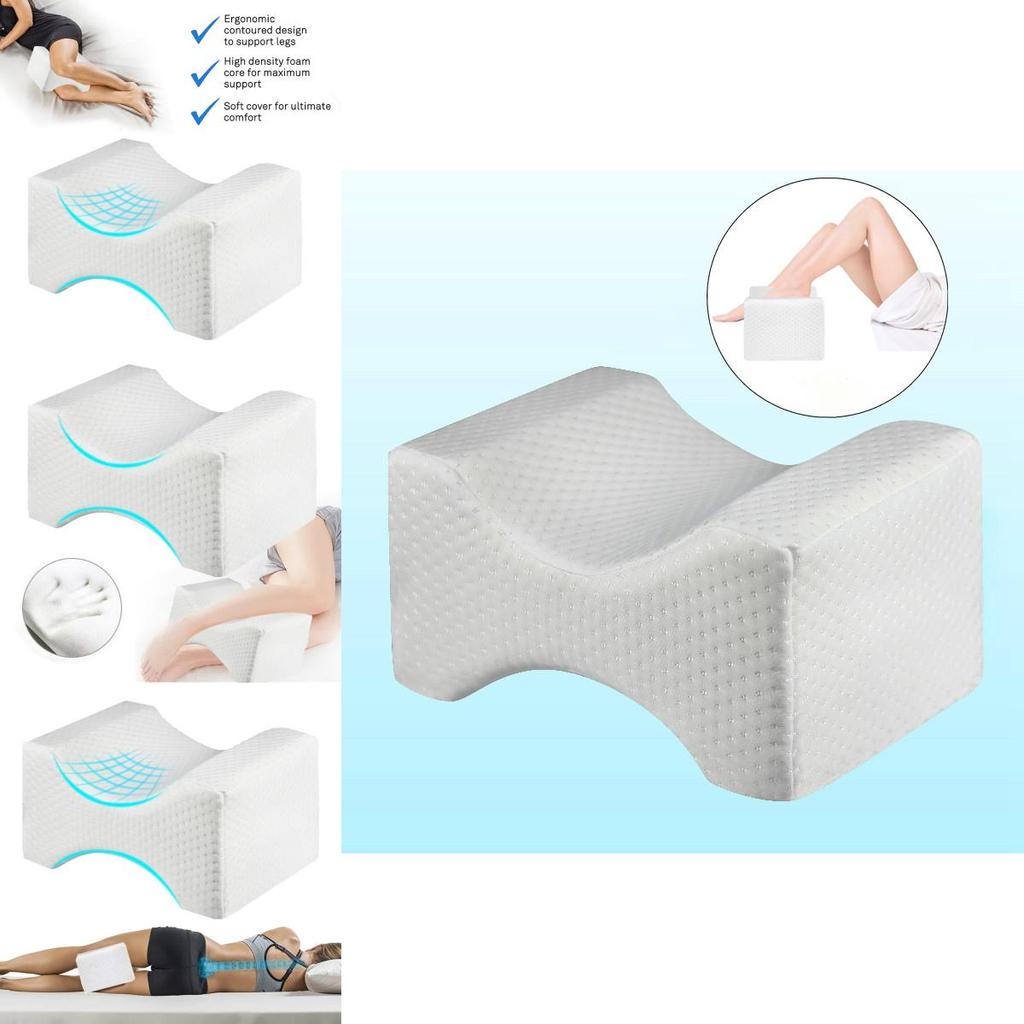 Memory Foam Knee Pillow For Side Sleepers With Ergonomic Design And Breathable Cover