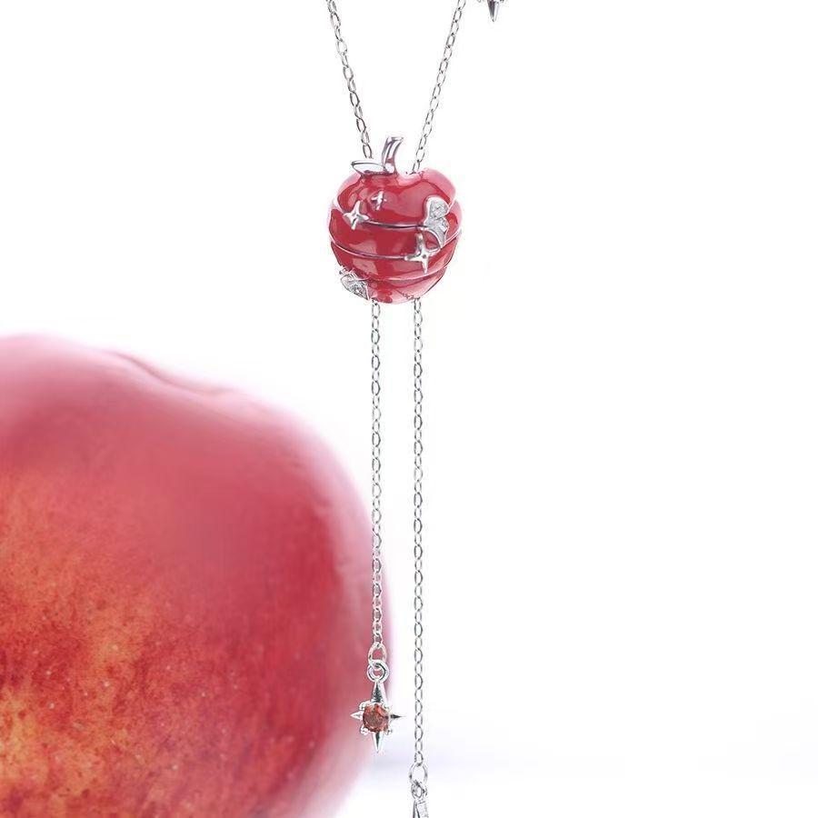 Apple Slice Couple Necklace - Original Design Sweet & Cool Icy Style Choker Clavicle Chain