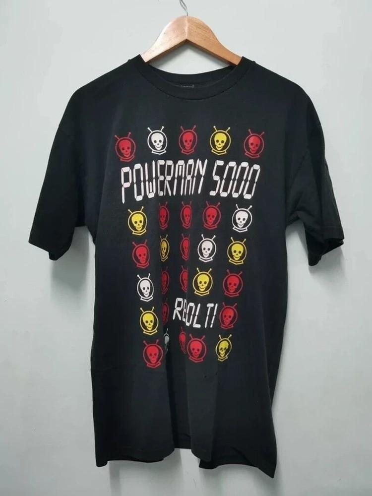 горячая Счастливого Рождества Powerman 5000 Хлопковая футболка в подарок фанату BT533 Унисекс S
