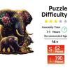 Elephant Wooden Puzzle, Unique Shaped Pieces Wooden Jigsaw Puzzles for Adults, Ghristmas Gift Family Game Home Decor