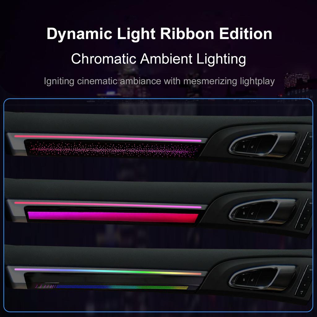 Custom Ambient Lighting Kit For Porsche Cayenne 2010–2017 1:1 OEM Mold, Vehicle-Specific Fit, Supports App Control