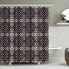 Modern Geometric Shower Curtain Fabric Waterproof Decorative Bathroom Accessories With Rod Set Black Pink (L)