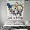 Custom Name diddl Wall Tapestry Aesthetic Wall Hanging Printed Fabric Blanket Decorative Tapestries for Bedroom Living Room Home Decor