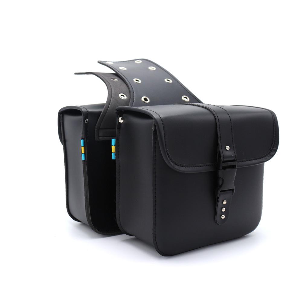 Chinchilla PU Leather Saddle Bag for Motorcycles, Scooters, and Bicycles