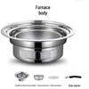Portable Korean-Style Charcoal BBQ Grill with Baking Pan and Grill Net for Home and Outdoor Use